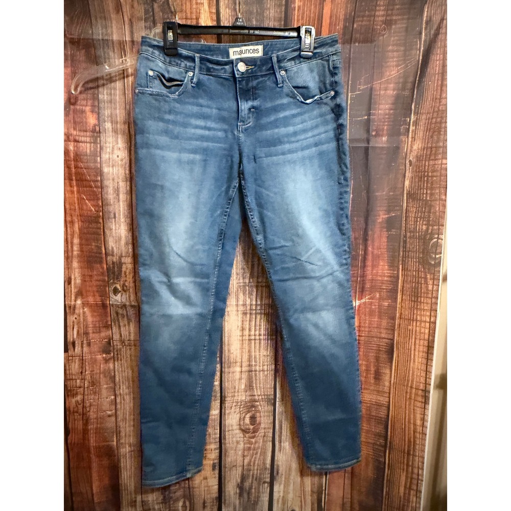 Maurices Skinny True Blue Jeans Medium Wash Stretch Denim Size 29 14 Regular